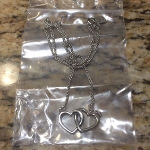 James Avery double heart necklace